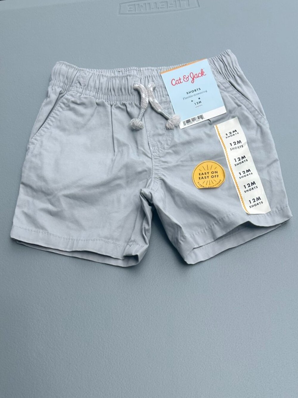 Cat & Jack™ Toddler Boys' Pull-on Woven Shorts - Gray 12M: Midweight Cotton